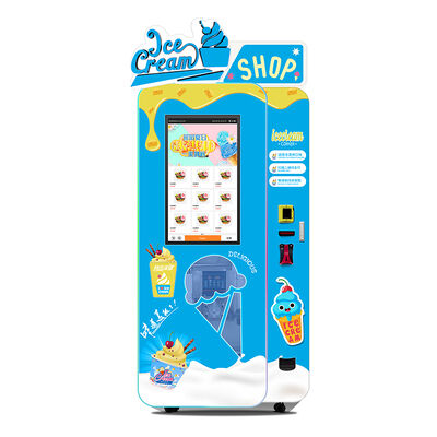 32 inch touchscreen ice cream vending machine with worm gear reducer and anti pinch pickup port