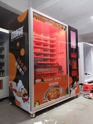 3000W ร้อนเร็วเครื่องจำหน่ายพิซซ่าแบบบริการตนเองและเครื่องจำหน่ายอาหารร้อนสำหรับสำนักงานสนามบิน