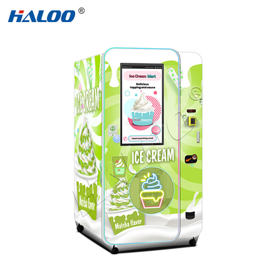 ผู้ผลิตเครื่องขายไอศกรีม Haloo 32 นิ้ว โฆษณา Smart Touch Screen เครื่องขายไอศกรีม
