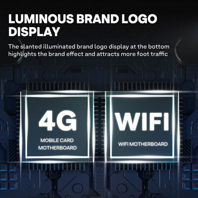 Haloo เครื่องขายเครื่องดื่มและอาหารว่างขนาด 21.5 นิ้ว มีความจุ 360 บาท ประตูแก้วลดหมอก แข็งแรงและทนทาน