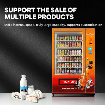 Haloo เครื่องขายเครื่องดื่มและอาหารว่างขนาด 21.5 นิ้ว มีความจุ 360 บาท ประตูแก้วลดหมอก แข็งแรงและทนทาน