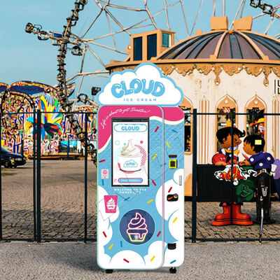 เครื่องขายไอศกรีมฮาลู พร้อมกล่องแสงด้านบนและเครื่องลดเกียร์หนอน เครื่องบด Embraco 1.5P นําเข้าจากบราซิล