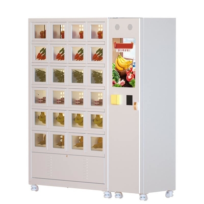 ตู้หยอดเหรียญอัตโนมัติแบบบริการตนเองพร้อมเครื่องทำความเย็น 4 ℃