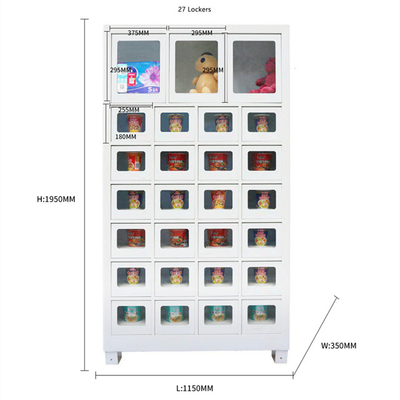 หน้าจอสัมผัส Smart Locker Vending Machine สำหรับขนมขบเคี้ยวอาหารกระป๋องของเล่น Candle
