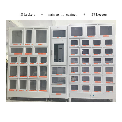 หน้าจอสัมผัส Smart Locker Vending Machine สำหรับขนมขบเคี้ยวอาหารกระป๋องของเล่น Candle