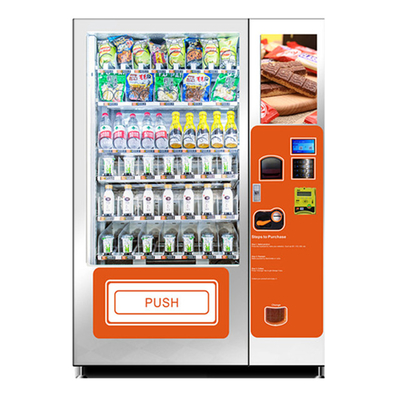 หน้าจอสัมผัสขนมขบเคี้ยวและโซดา Combo Vending Machine พร้อมลิฟต์