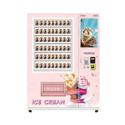 เครื่องจำหน่ายไอศกรีมอัตโนมัติที่ผ่านการรับรอง CE เครื่องจำหน่ายไอศกรีมแช่แข็ง